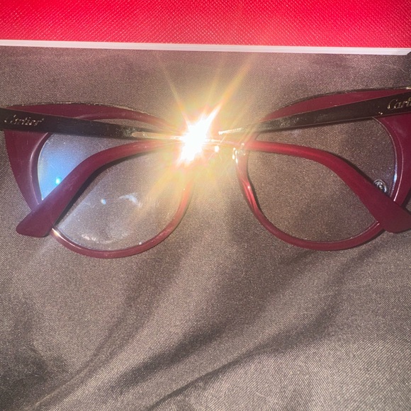 Cartier Maroon and Gold eyeglasses